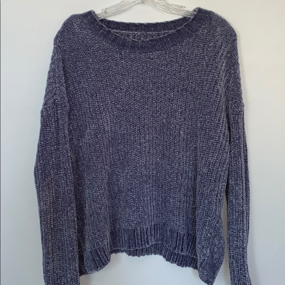 Aerie Purple Fuzzy Sweater